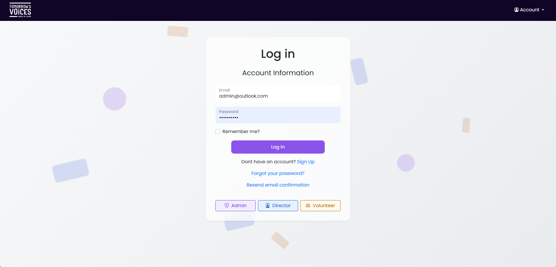 Tomorrows Voices Management System